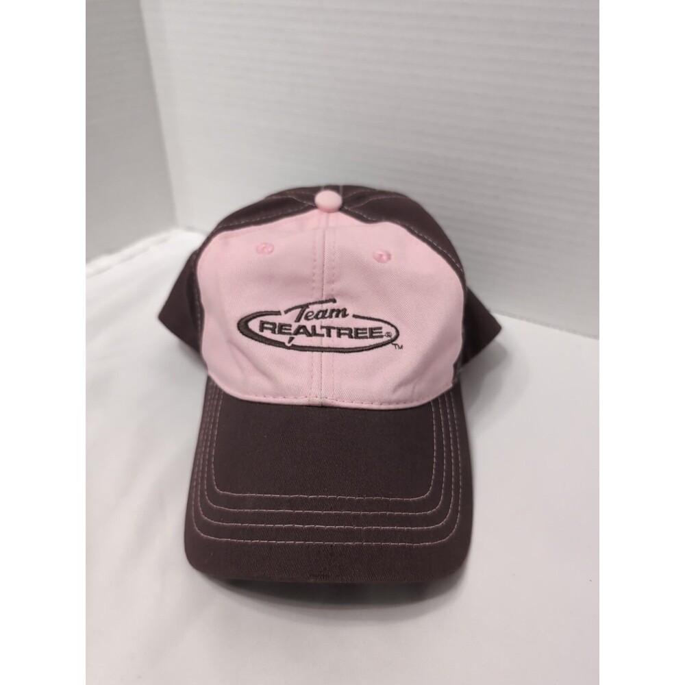 REAL TREE  CAMOUFLAGE HAT/CAP EMBROIDERED  PINK/BROWN LOGO WOMEN'S ONE SIZE  EUC